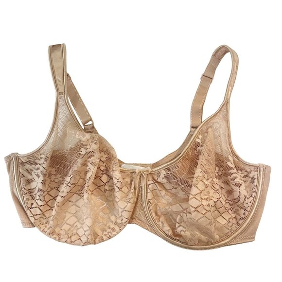 Empreinte Melody Seamless Underwire Bra Nude Lace Style 0786 Lingerie Size 38E - Picture 1 of 4